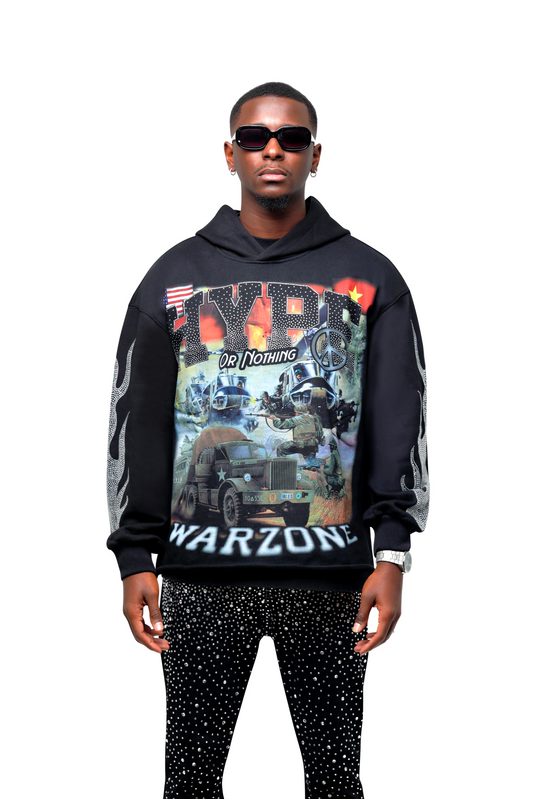 Sweat à capuche noir "warzone "