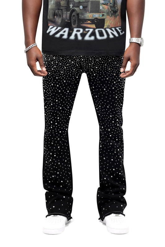 Shiny "rockstar " flare pants